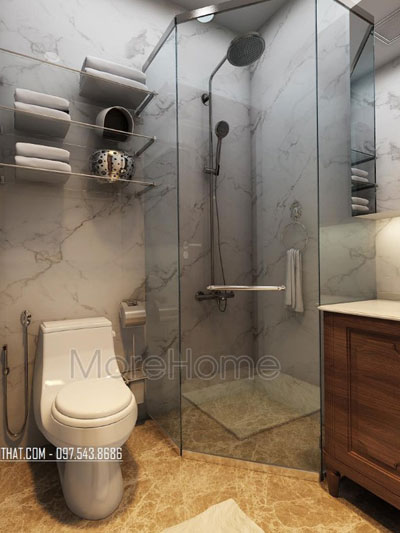  Vách kính tắm cường lực 135 độ - cabin tắm góc đẹp