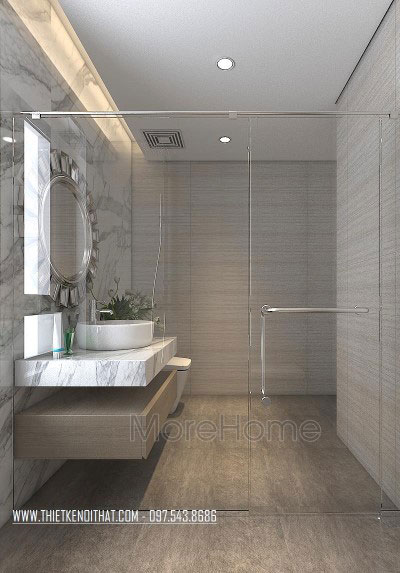  Lắp đặt vách tắm kính tại chung cư Mulberry Lane - Chị Hương