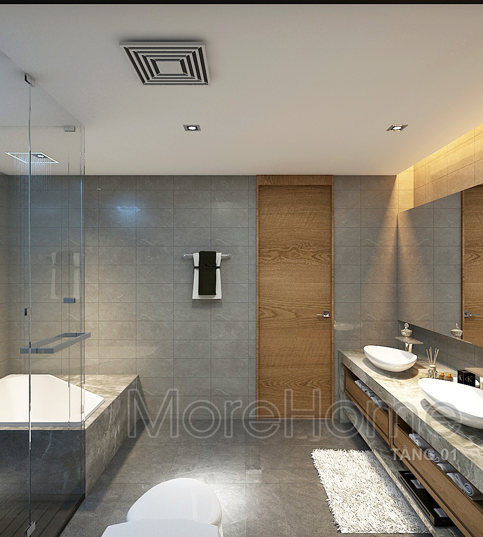 VÁCH TẮM KÍNH 90 ĐỘ