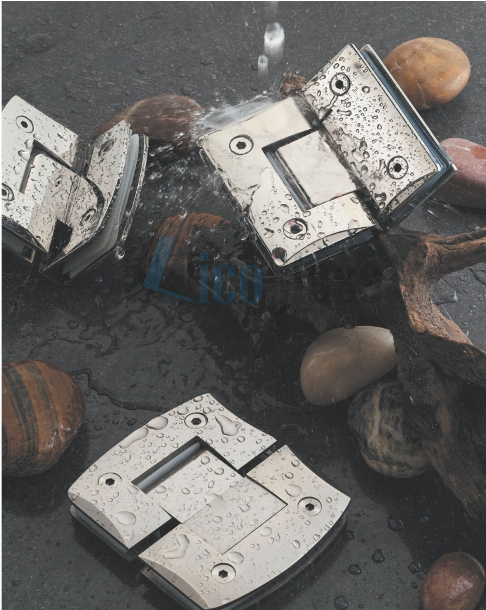 Bản lề phụ kiện vách tắm kính cửa trượt AMG