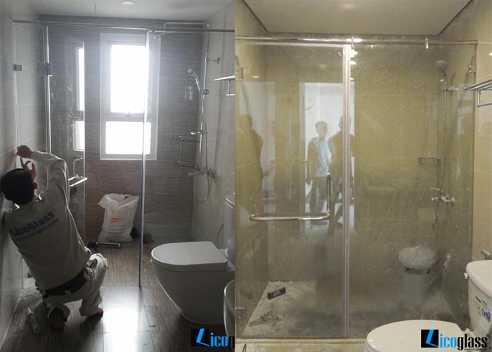 Thi công vách tắm kính